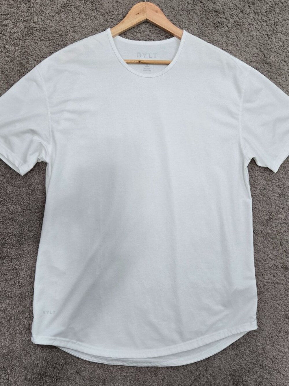 Bylt Signature Men's White Drop-Cut Short Sleeve Classic Tee
